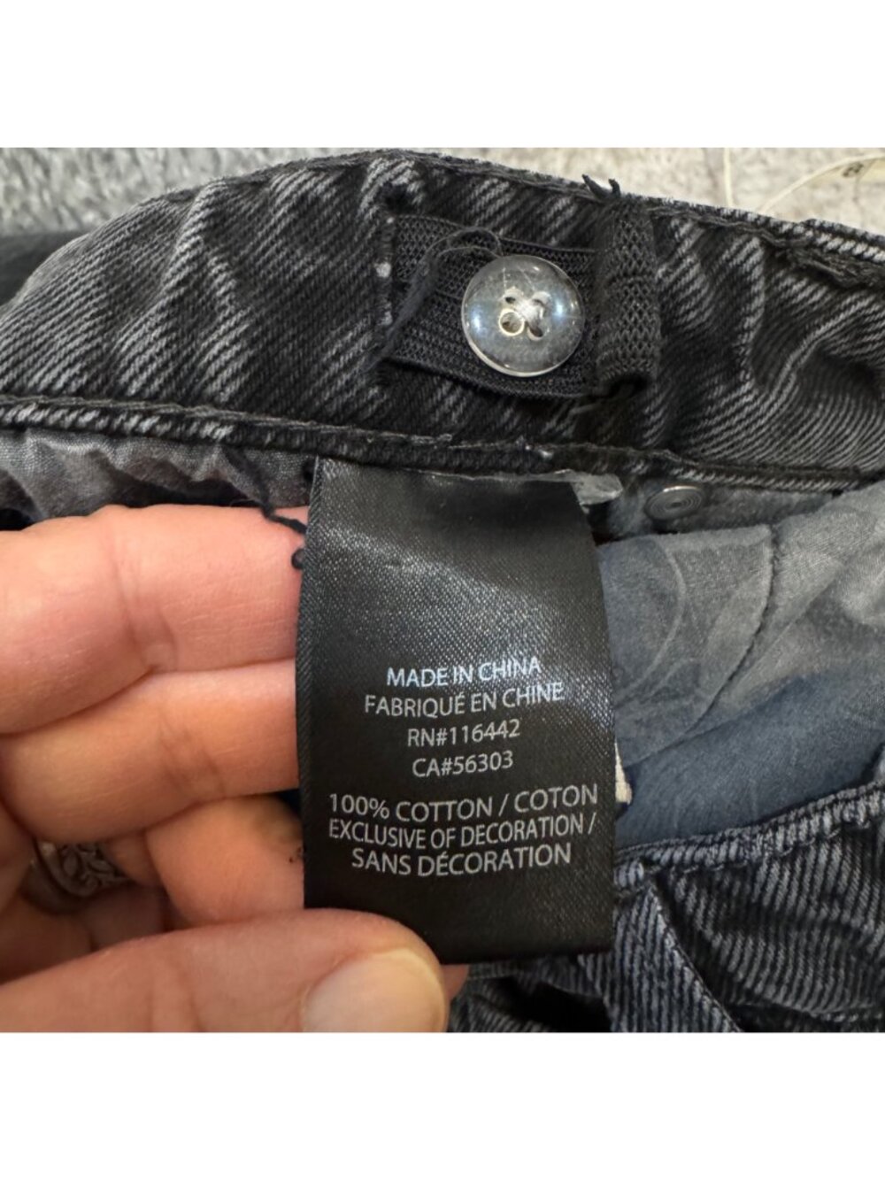 Empyre Men's Jeans Size 27 Black Acid Wash Y2K Skater Indie Casual Cropped - Picture 10 of 12